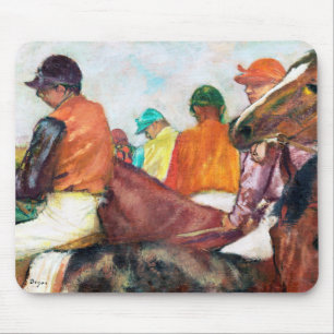 Jockey and Horse, Edgar Degas Mouse Mat