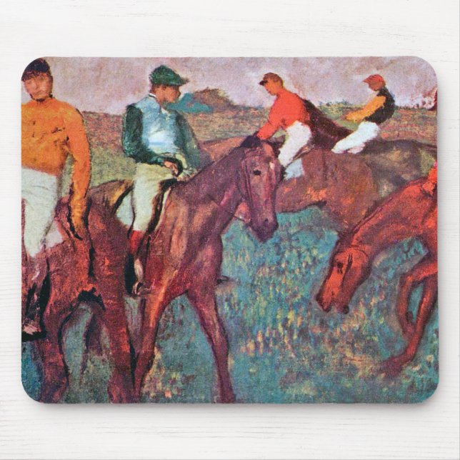 Jockey and Horse, Edgar Degas Mouse Mat (Front)
