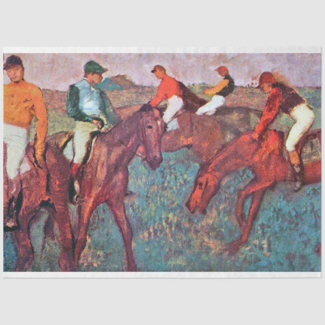Jockey and Horse, Edgar Degas Tissue Paper (Front)