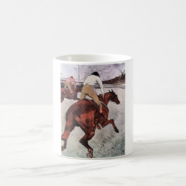 Jockey and Race Horse, Lautrec Coffee Mug (Center)