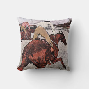 Jockey and Race Horse, Lautrec Cushion