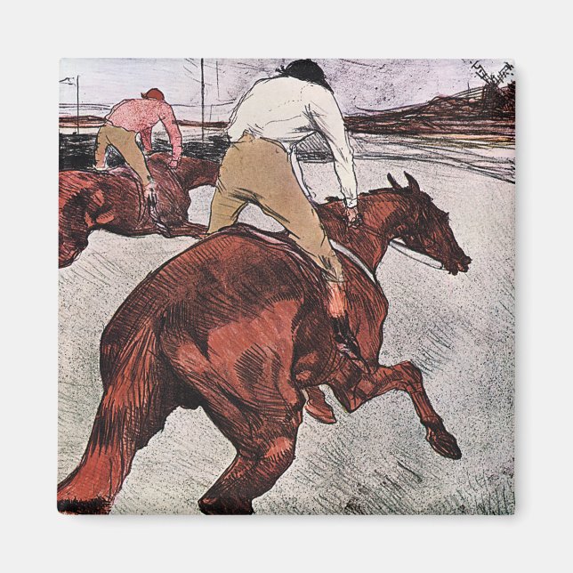Jockey and Race Horse, Lautrec Magnet (Front)