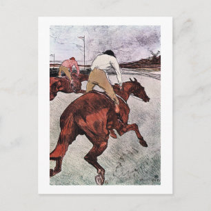 Jockey and Race Horse, Lautrec Postcard
