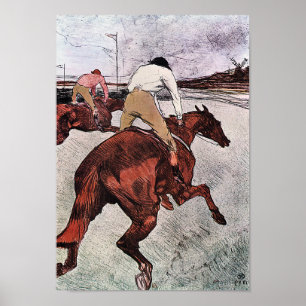 Jockey and Race Horse, Lautrec Poster