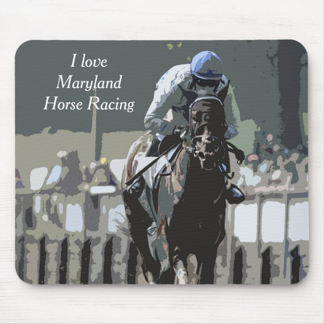 Jockey In Blue Mousepad (Front)