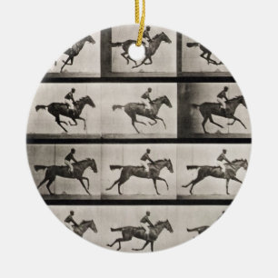 Jockey on a galloping horse, plate 627 from 'Anima Ceramic Tree Decoration