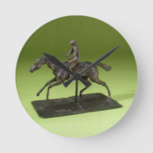 Jockey on a Horse (bronze) Round Clock