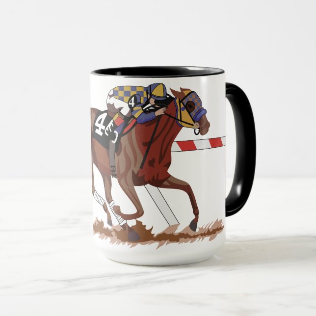 Jockey On Racehorse Mug (Front Right)