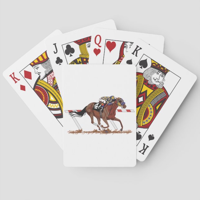 Jockey On Racehorse Playing Cards (Back)