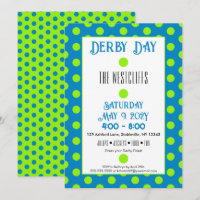 Jockey Silk Dots Green and Blue Derby