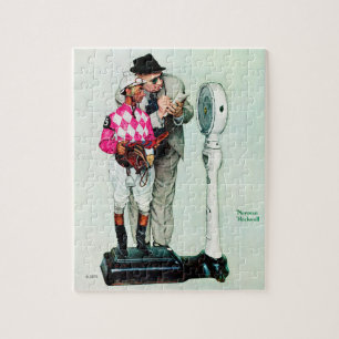 Jockey Weighing In by Norman Rockwell Jigsaw Puzzle