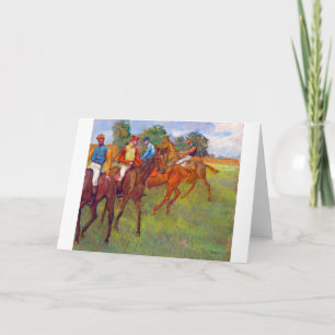Jockeys and Race Horses, Edgar Degas Card