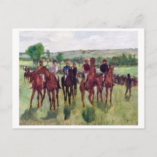 Jockeys and Race Horses, Edgar Degas Postcard