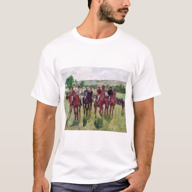 Jockeys and Race Horses, Edgar Degas T-Shirt (Front)