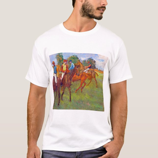 Jockeys and Race Horses, Edgar Degas T-Shirt (Front)