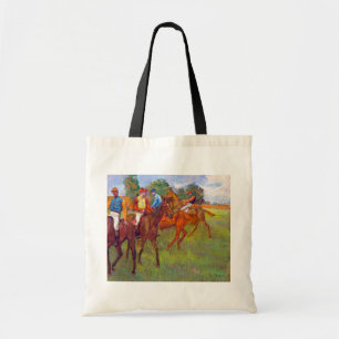 Jockeys and Race Horses, Edgar Degas Tote Bag