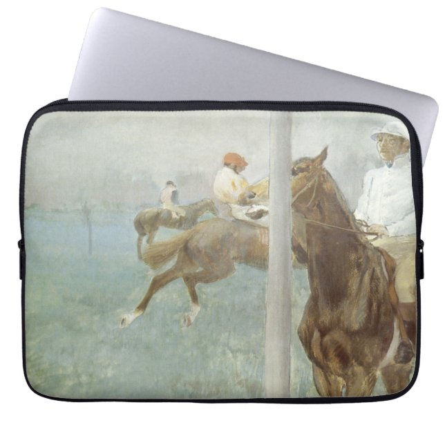Jockeys Before the Race by Edgar Degas Laptop Sleeve (Front)