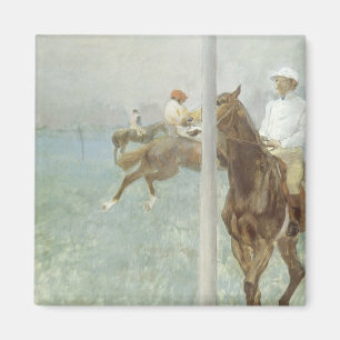 Jockeys Before the Race by Edgar Degas Magnet