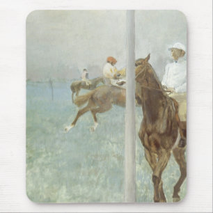 Jockeys Before the Race by Edgar Degas Mouse Mat