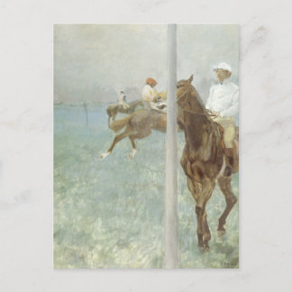 Jockeys Before the Race by Edgar Degas Postcard