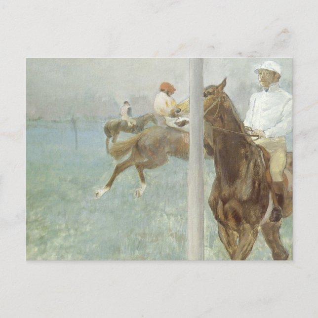 Jockeys Before the Race by Edgar Degas Postcard (Front)