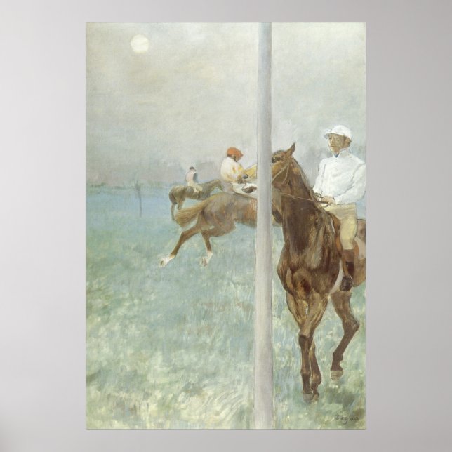 Jockeys Before the Race by Edgar Degas Poster (Front)