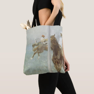 Jockeys Before the Race by Edgar Degas Tote Bag