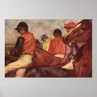 Jockeys by Edgar Degas, Vintage Horse Racing Art