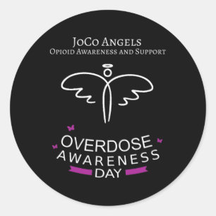 Joco Angels Overdose Awareness Day  Classic Round Sticker