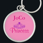 JoCo Princess Tiara Key Ring<br><div class="desc">Show the world you're Johnston County royalty with this cute keyring.  The background colour,  text,  font colour and font size can all be customised to suit your needs.</div>