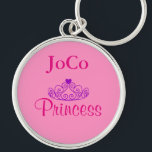 JoCo Princess Tiara Key Ring<br><div class="desc">Show the world you're Johnston County royalty with this cute keyring.  The background colour,  text,  font colour and font size can all be customised to suit your needs.</div>