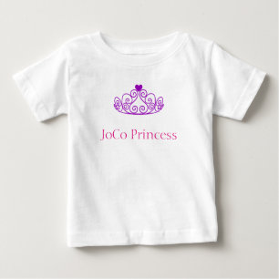 JoCo Princess with purple tiara Baby T-Shirt