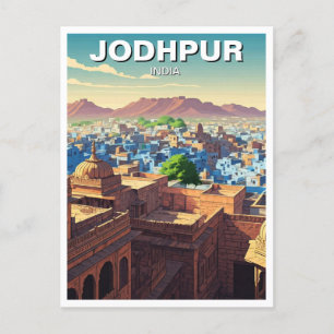 Jodhpur India Blue houses Postcard