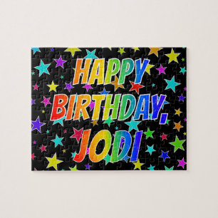 "JODI" First Name, Fun "HAPPY BIRTHDAY" Jigsaw Puzzle