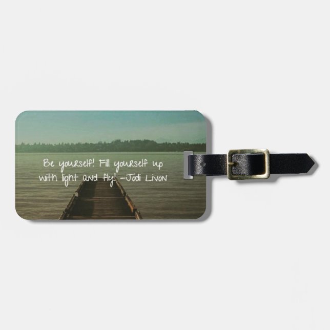 Jodi Livon Affirmations - Be Yourself Luggage Tag (Front Horizontal)