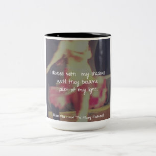 Jodi Livon Affirmations - Dancing with My Shadows Two-Tone Coffee Mug