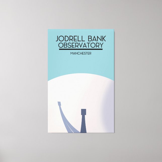 Jodrell Bank Observatory space art. Canvas Print (Front)