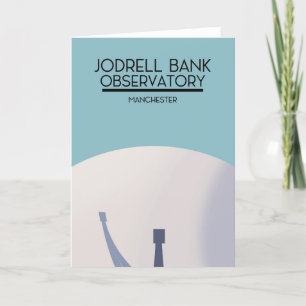 Jodrell Bank Observatory space art. Holiday Card
