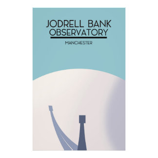 Jodrell Bank Observatory space art. Photo Print