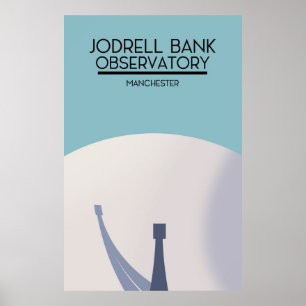 Jodrell Bank Observatory space art. Poster