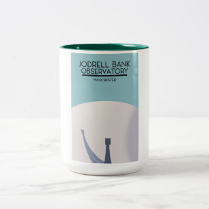 Jodrell Bank Observatory space art. Two-Tone Coffee Mug