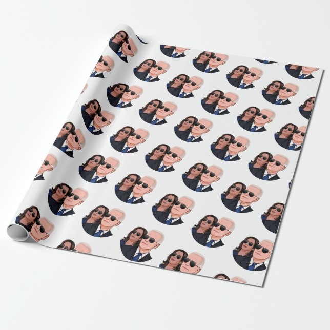 Joe and Kamala Aviators Wrapping Paper (Unrolled)