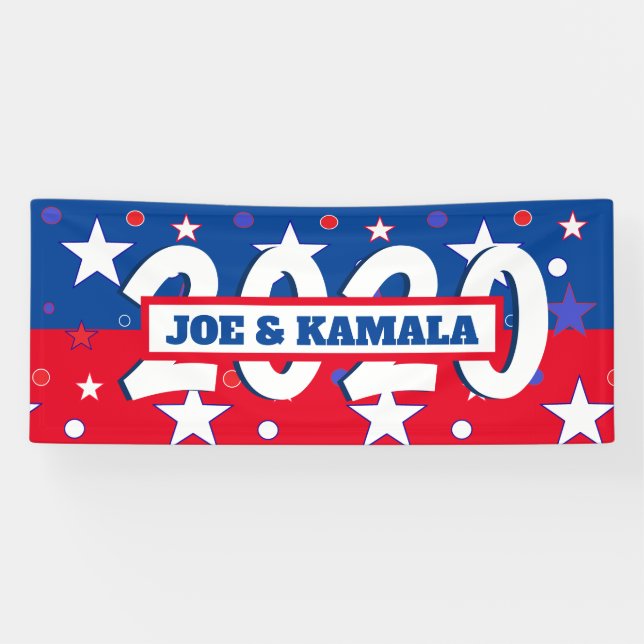 Joe and Kamala Patriotic Celebratory Political Banner (Horizontal)