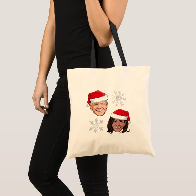 JOE AND KAMALA SNOWFLAKES TOTE BAG (Front (Product))