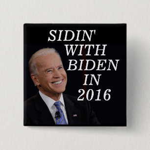 JOE BIDEN 2016 15 CM SQUARE BADGE