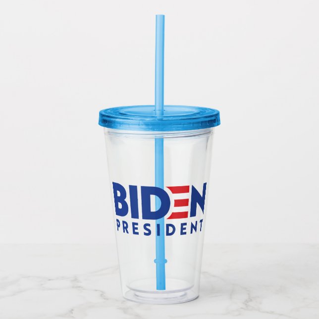 Joe Biden 2020 Biden for President Acrylic Tumbler (Front)