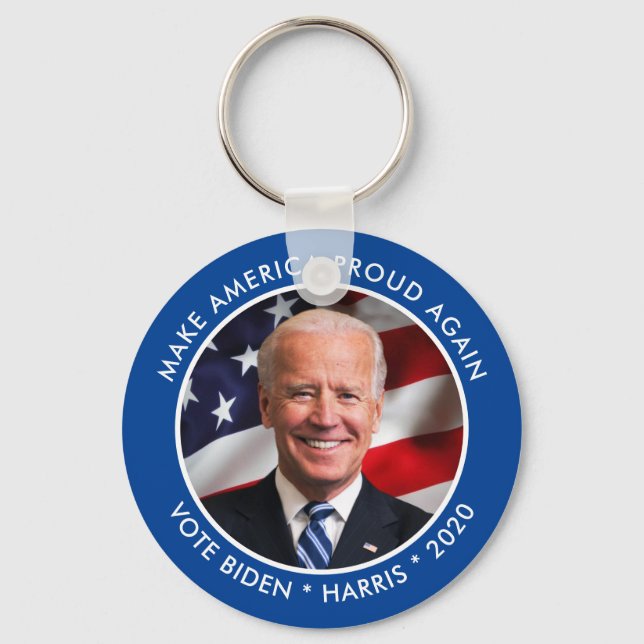Joe Biden 2020 Collectable Keepsake Photo Key Ring (Front)