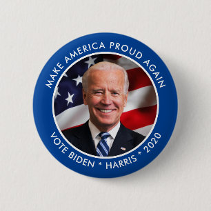 Joe Biden 2020 Collectible Keepsake Photo 6 Cm Round Badge