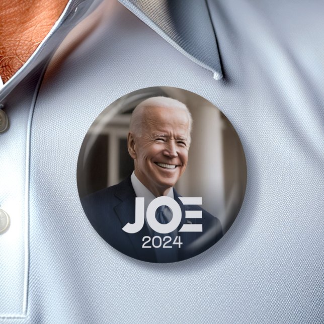Joe Biden 2024 for President Photo 6 Cm Round Badge (Joe 2024)