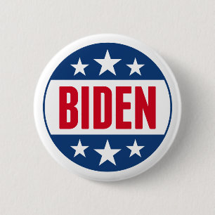 Joe Biden 2024 Simple Stamp Red Blue 6 Cm Round Badge